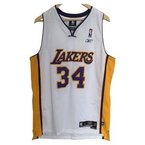 VTG Reebok Lakers Shaquille O'Neal #34 Basketball Home Jersey Men's Large White